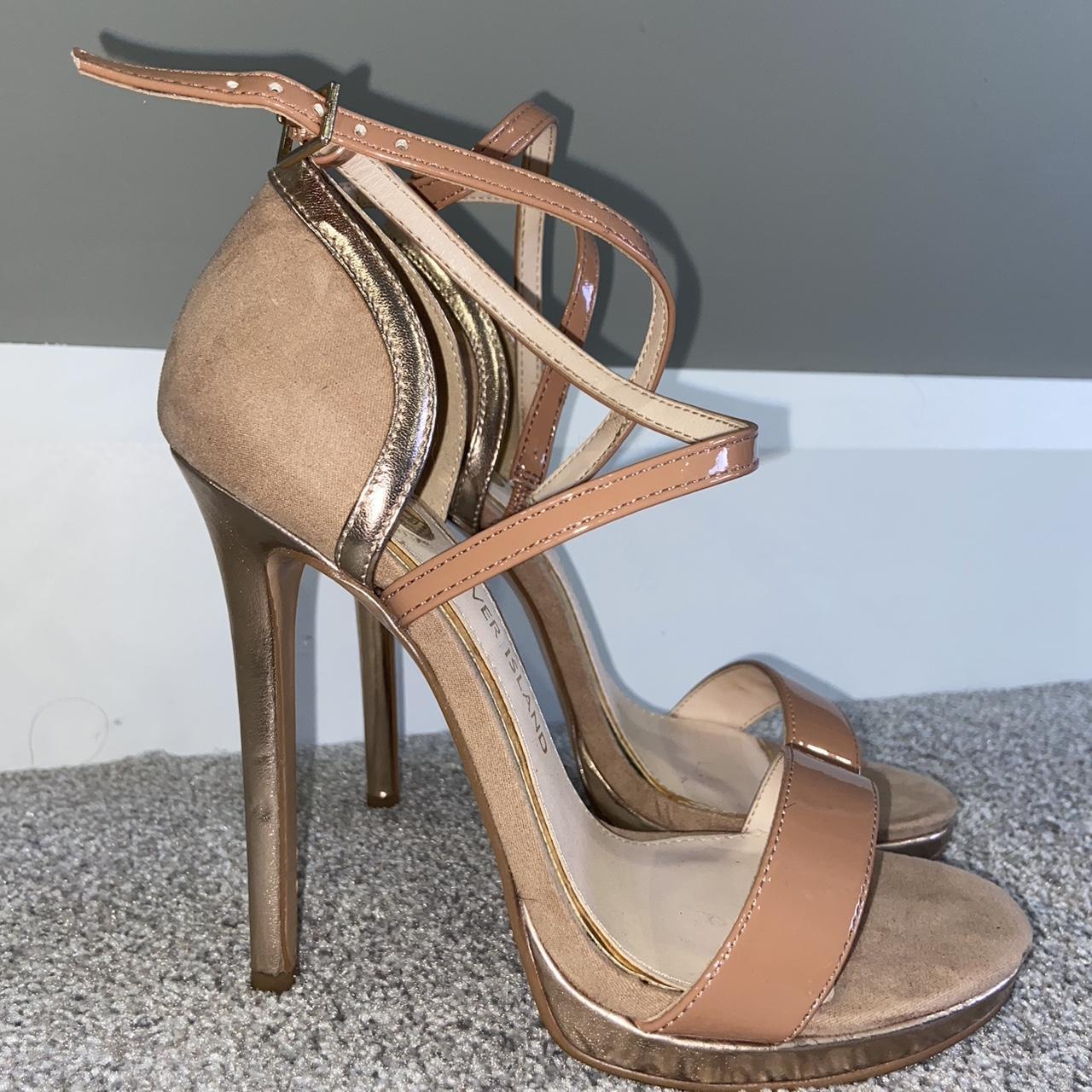 Nude and hot sale gold sandals