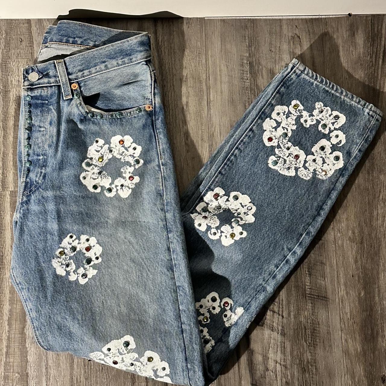 denim tears x levis rhinestone edition | Depop