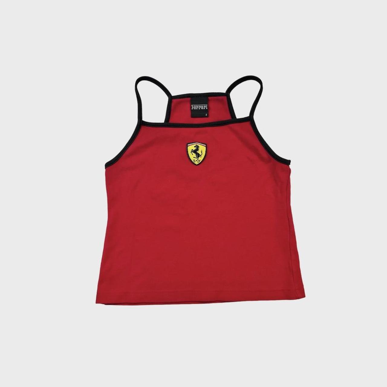 Ferrari Women's Black and Red Vest | Depop