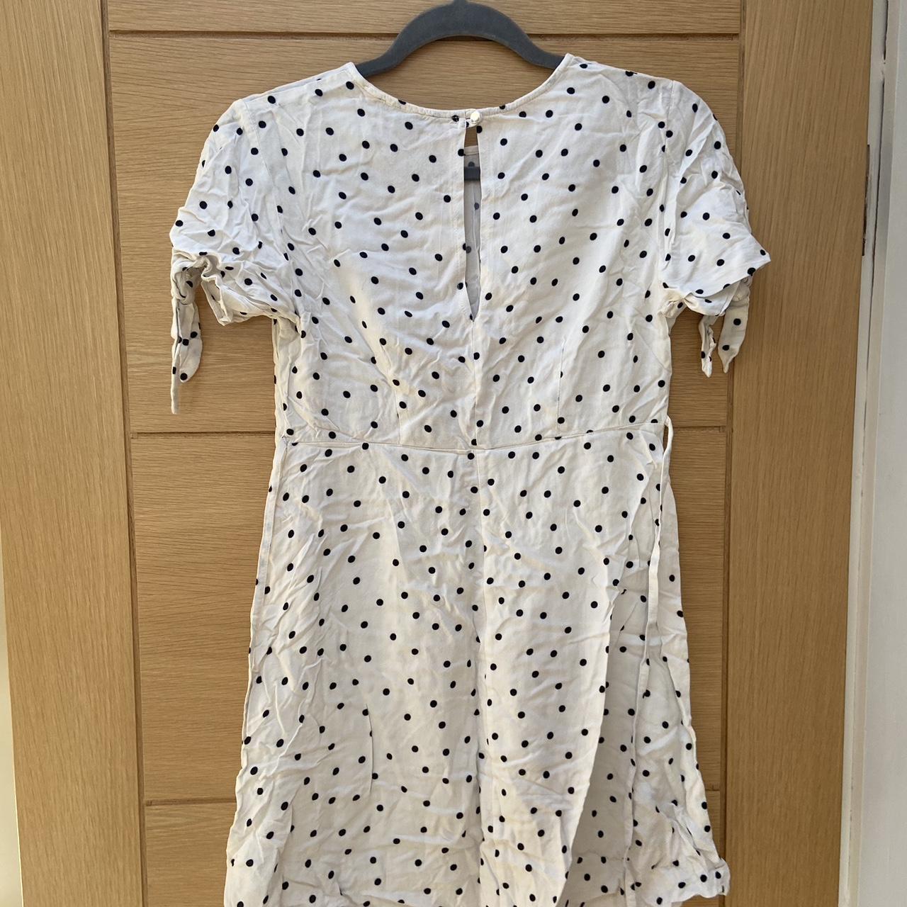 Primark white and black polka dot dress Super cute... - Depop