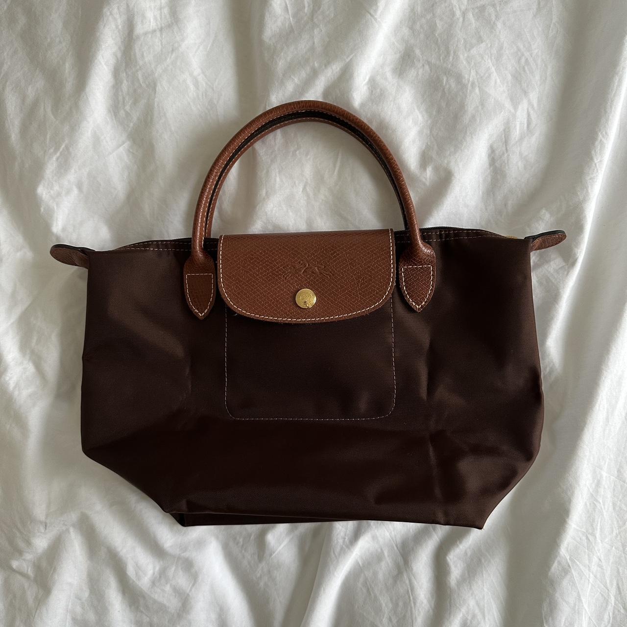 New Longchamp pliage S in chocolate brown - Depop