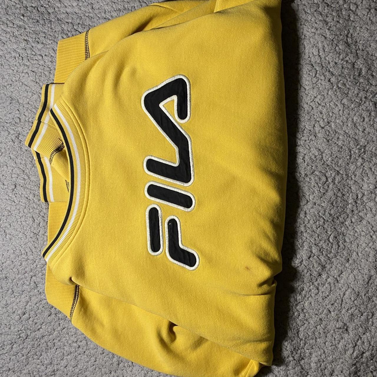 Yellow deals fila sweatshirt