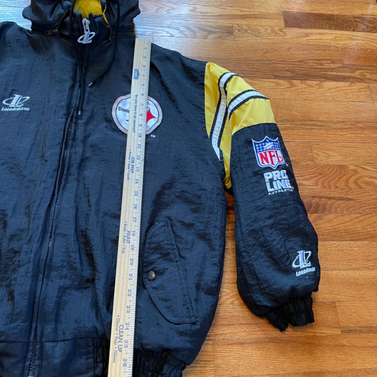 90s PITTSBURGH STEELERS LOGO ATHLETIC FULL ZIP - Depop