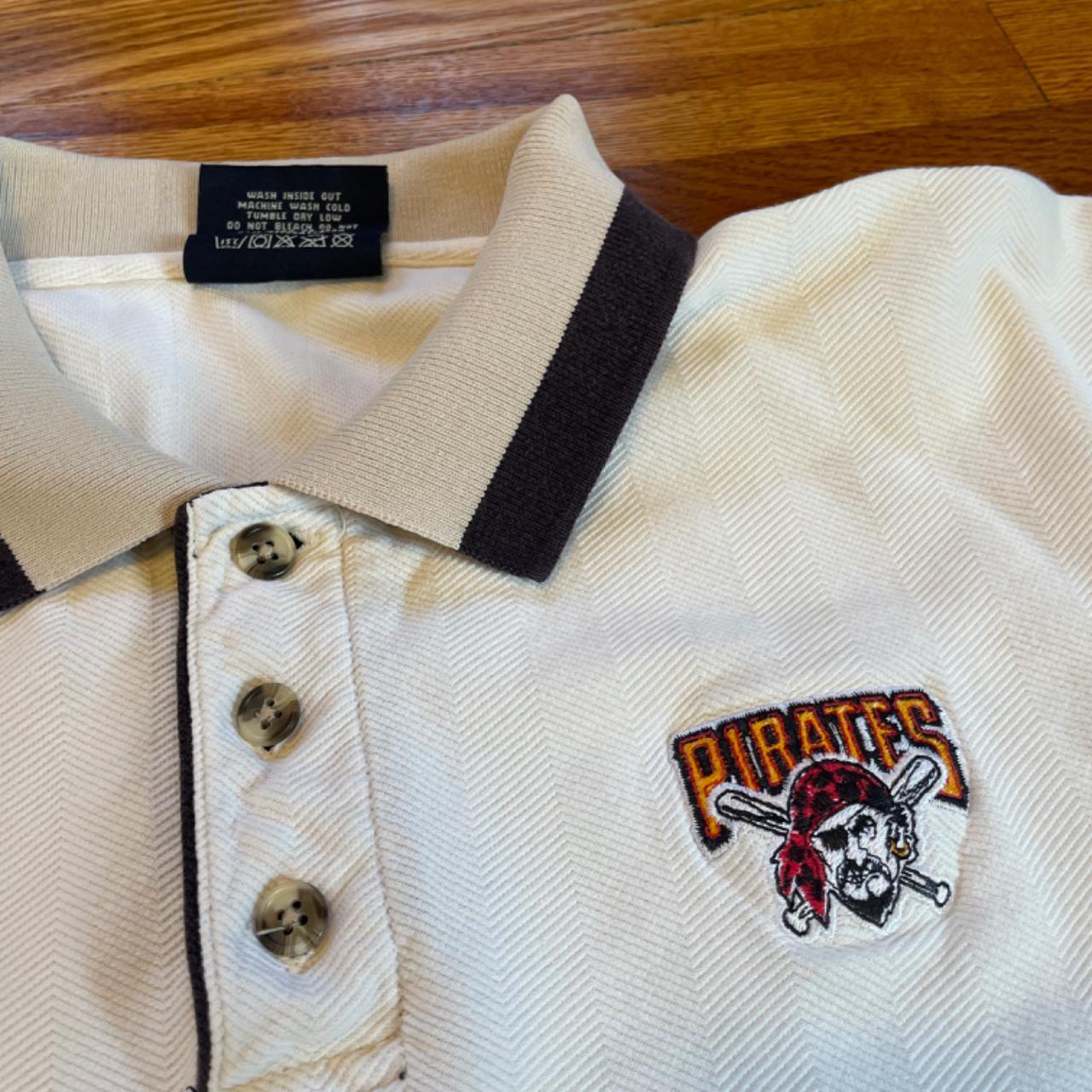 90s Pittsburgh Pirates vintage polo shirt rare mlb...