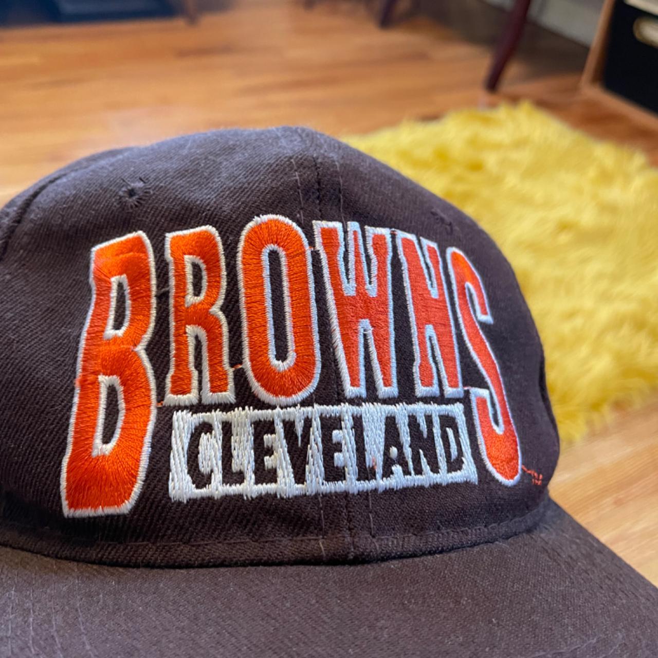 Vintage 90s Cleveland Browns NFL Football Snapback - Depop