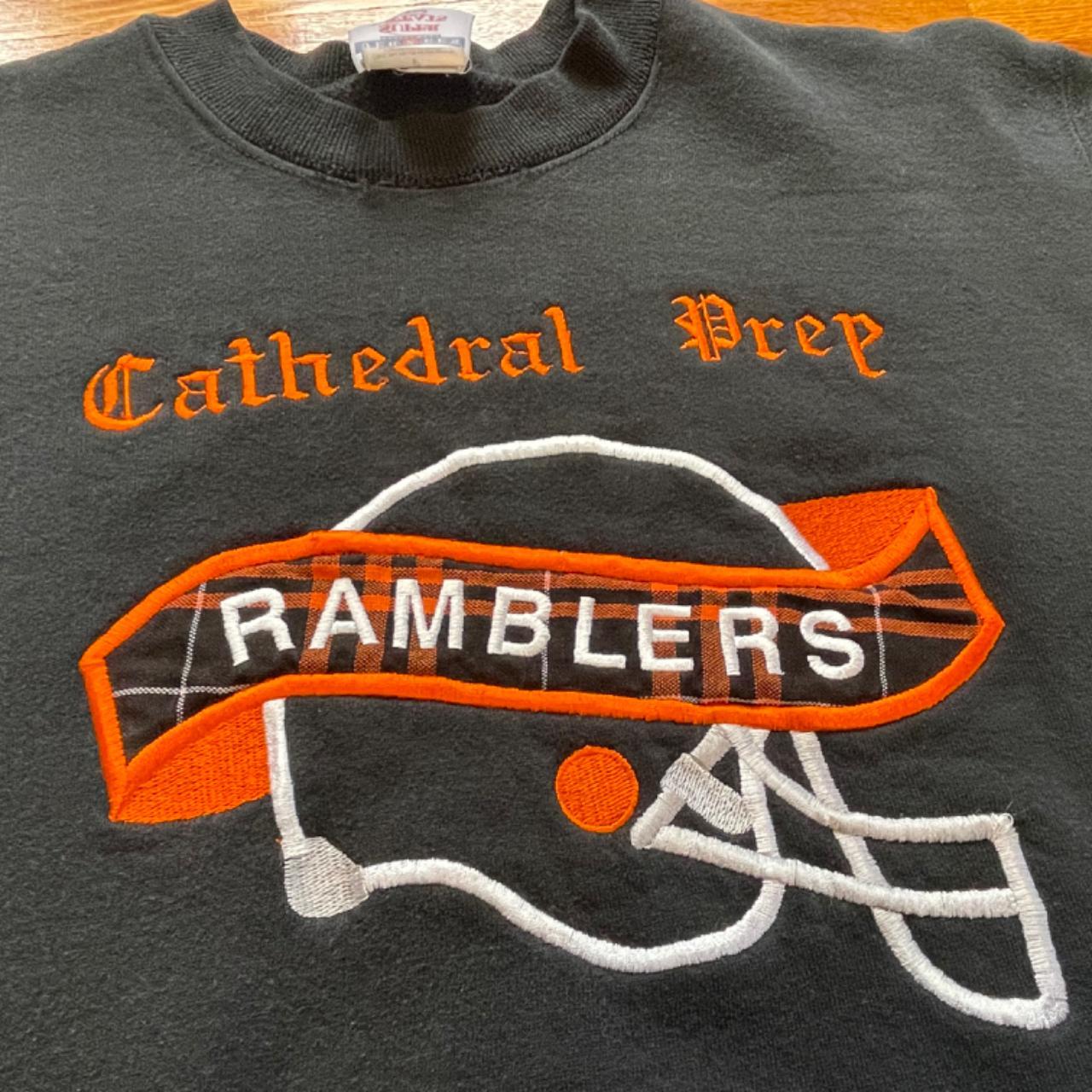 90s Cathedral Prep Ramblers vintage crewneck... - Depop