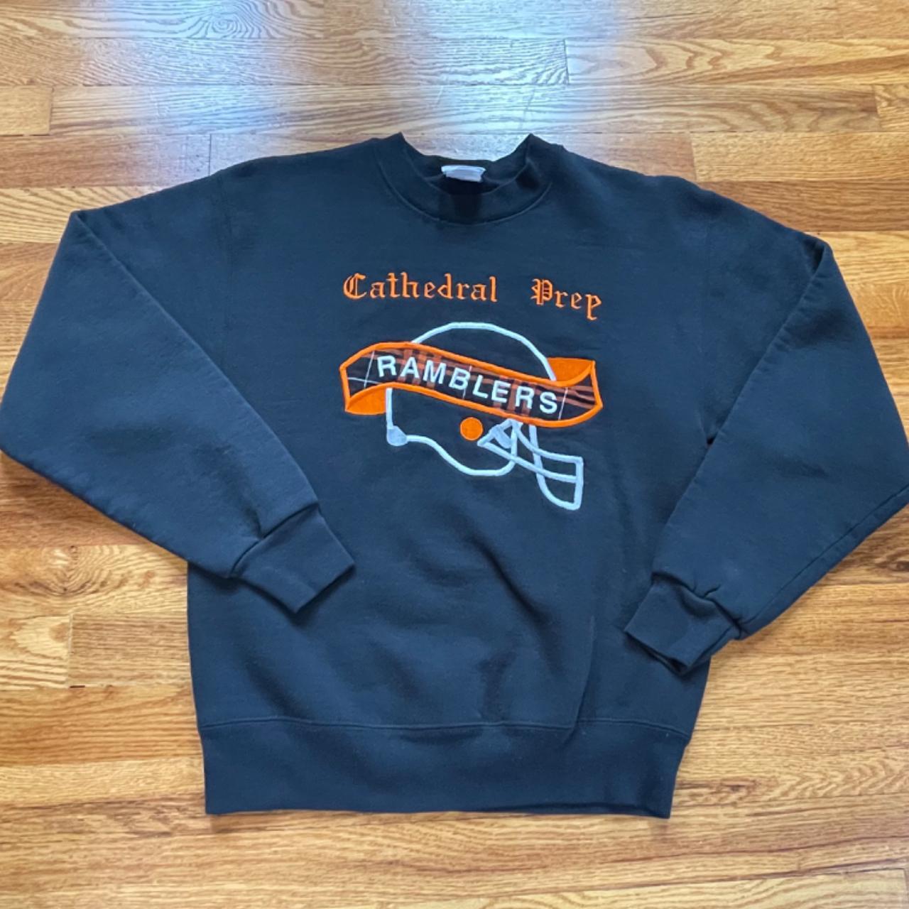 90s Cathedral Prep Ramblers vintage crewneck... - Depop