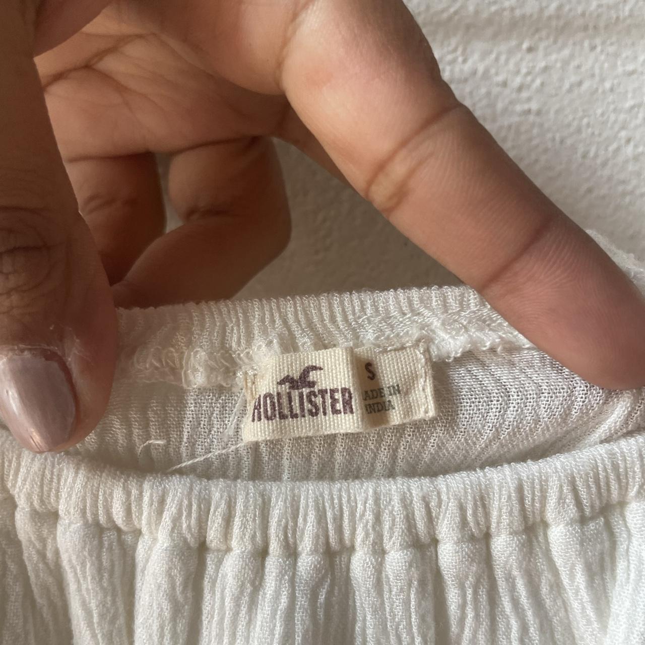 Hollister Co. Women's Cream and White Bodysuit Depop