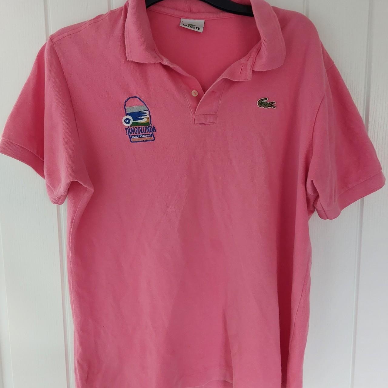 Lacoste Men's Pink Poloshirts Depop