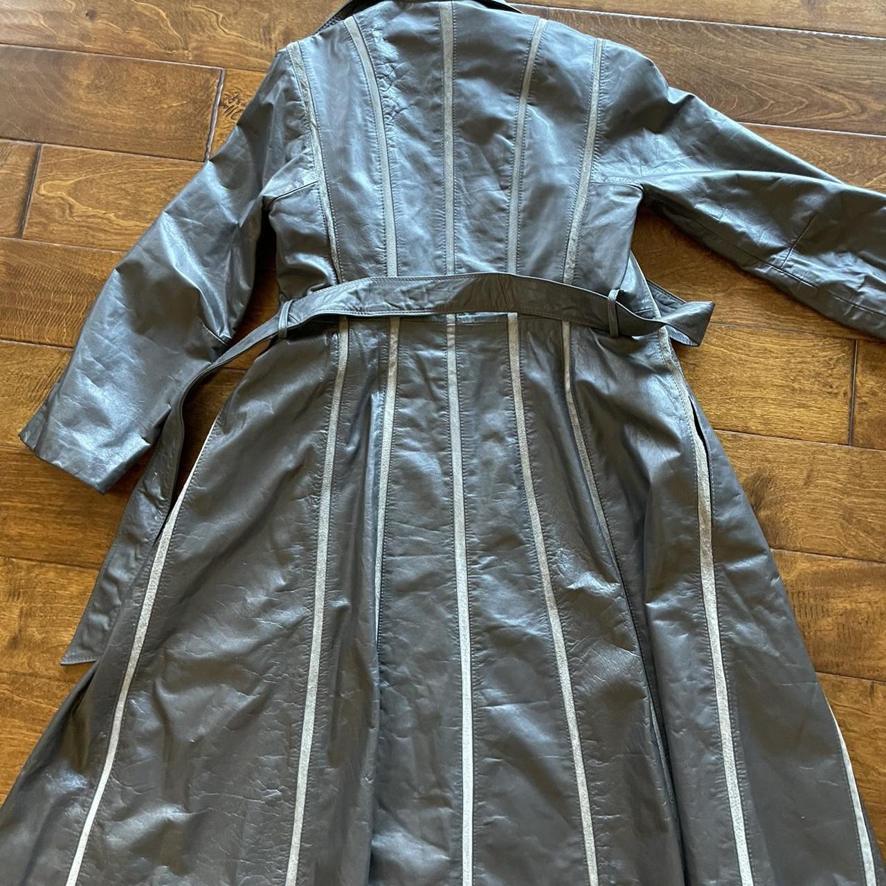 LEATHER TRENCH COAT BY THE TANNERY FOR MONTGOMERY... - Depop