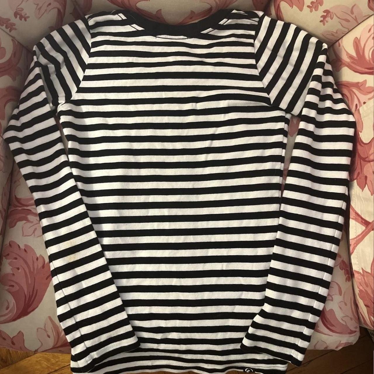Hysteric Glamour Long Sleeve Striped Graphic Girl | Depop