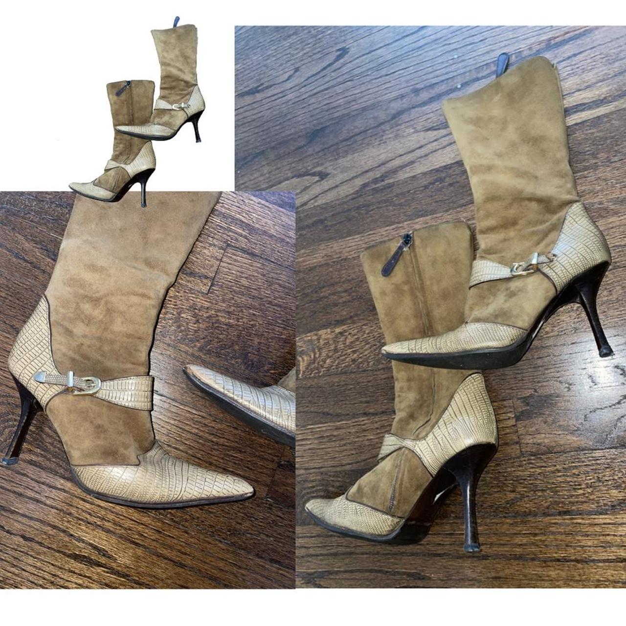 stiletto boots leather