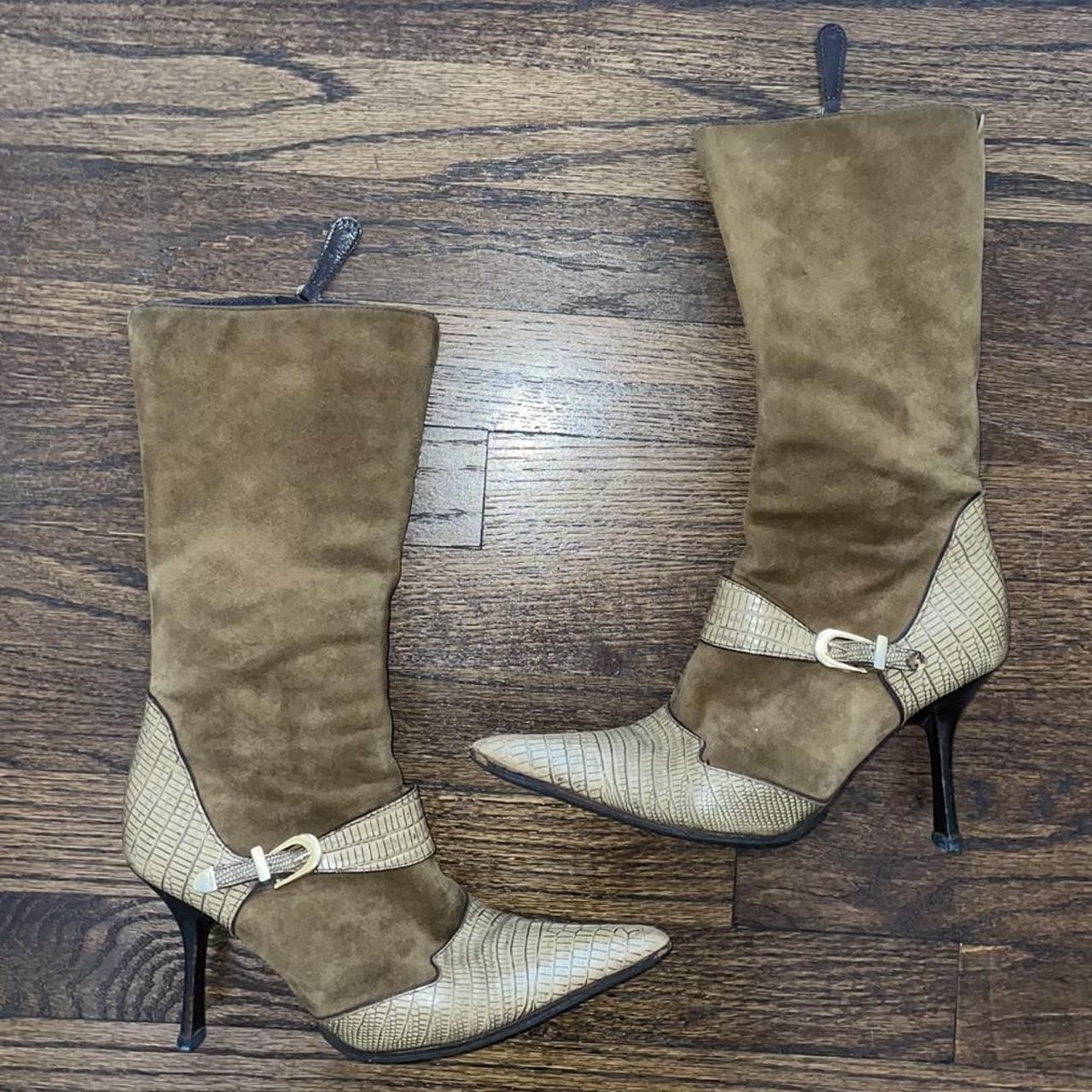 stiletto boots leather