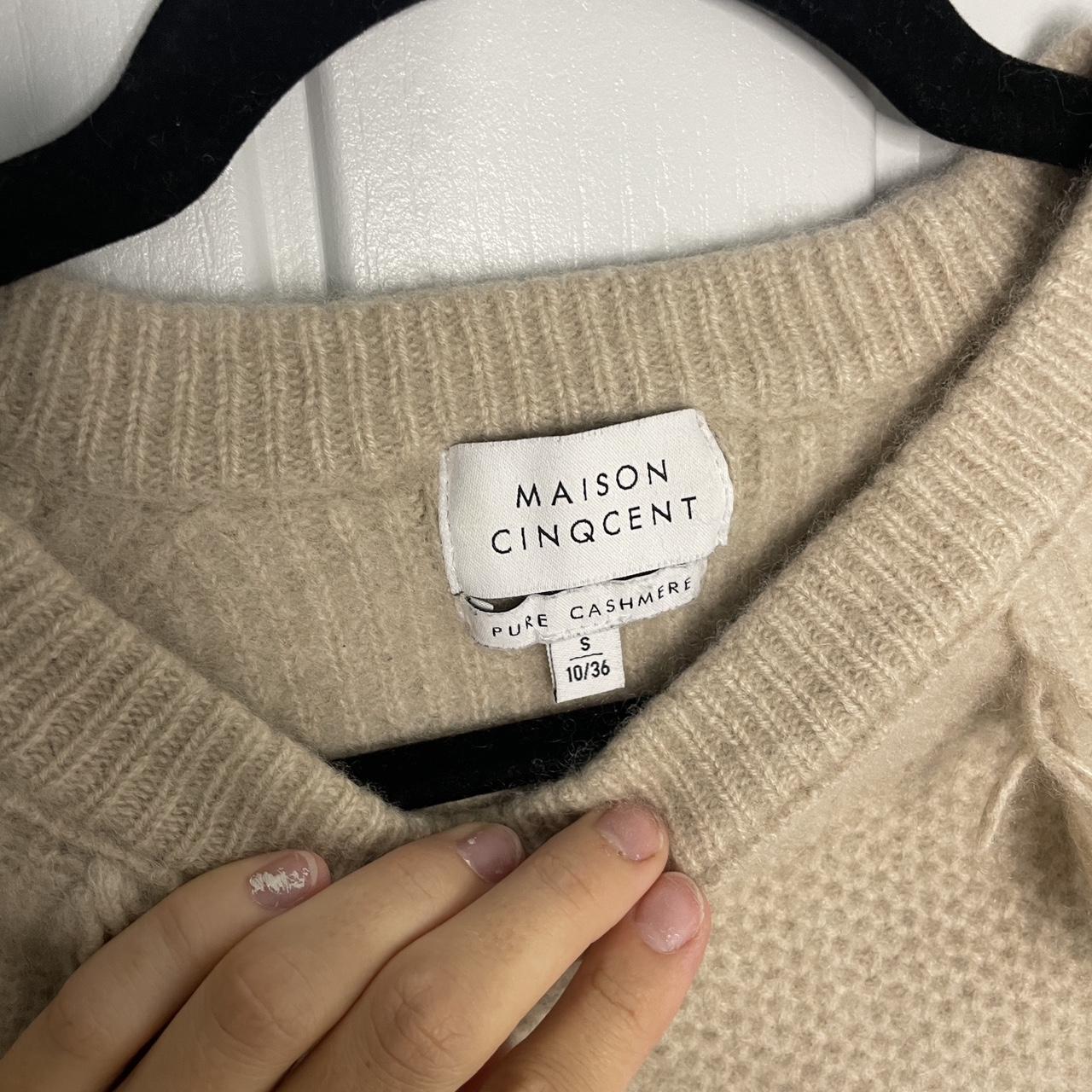 Maison Cinqcent pure cashmere beige sweater The. Depop