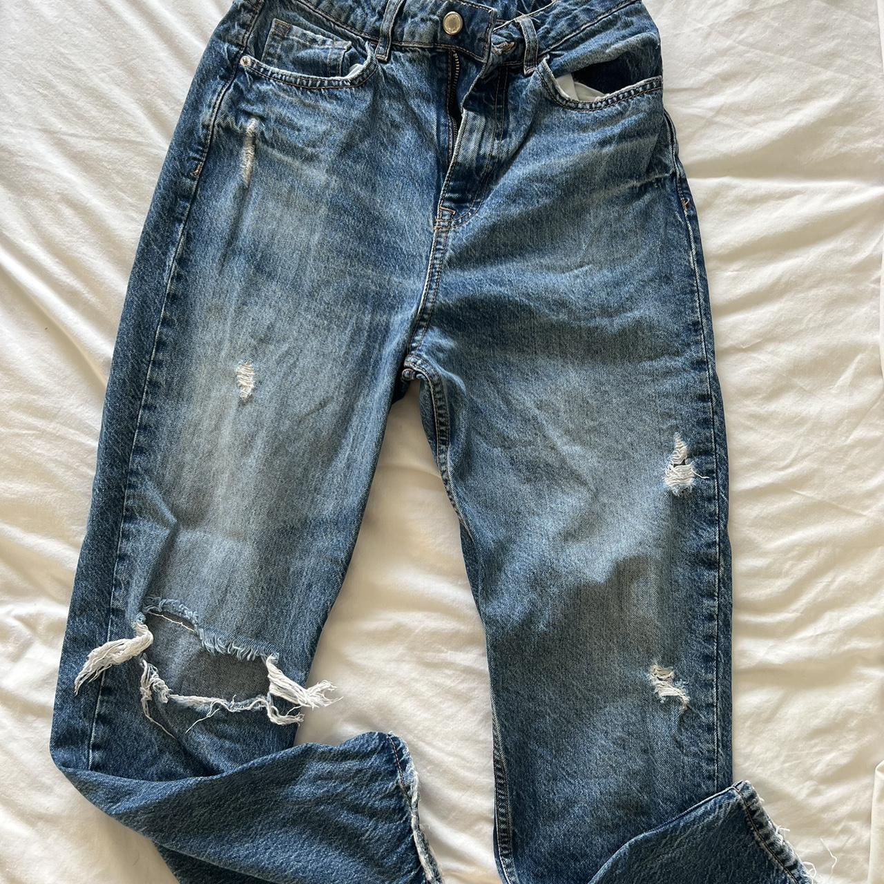Zara ripped mom jeans size 8 Perfect condition... - Depop