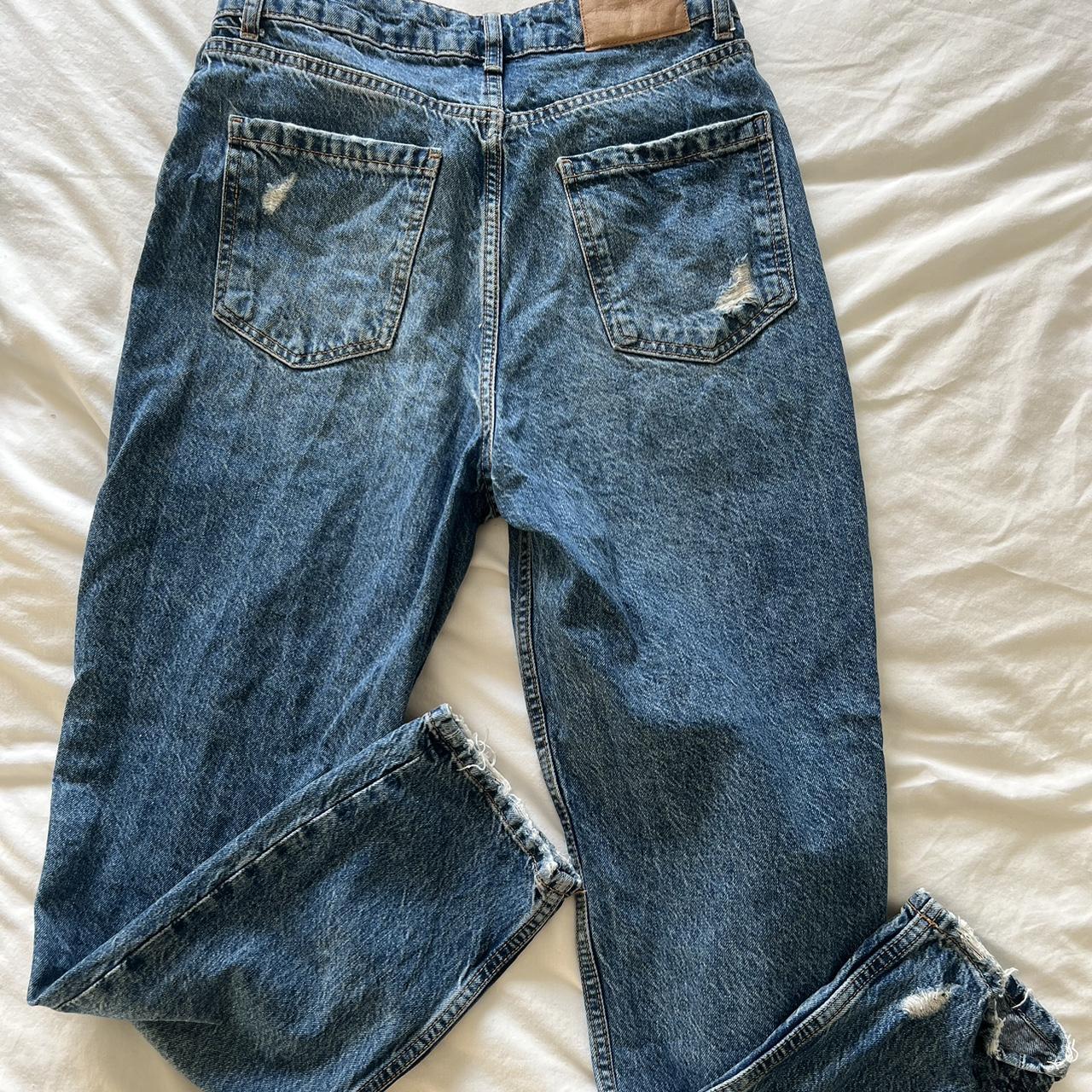 Zara ripped mom jeans size 8 Perfect condition... - Depop