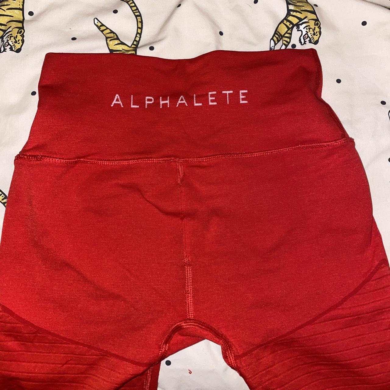 Alphalete Women's Red Leggings Depop