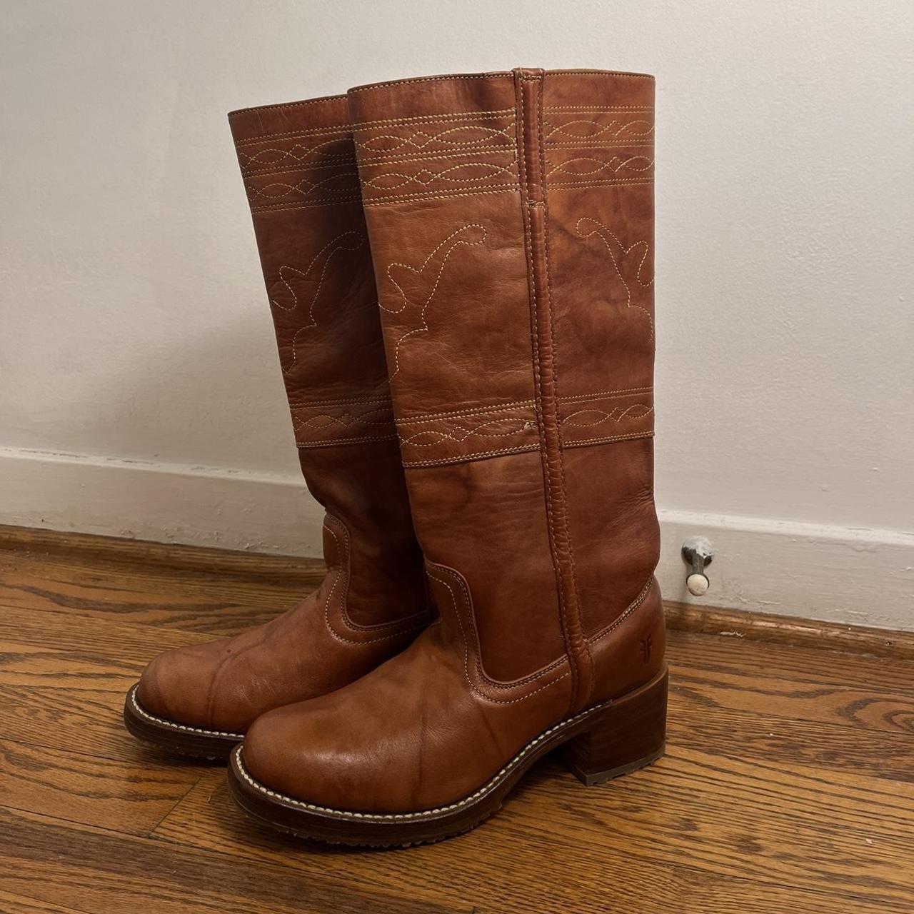 Frye Women's Brown and Gold Boots