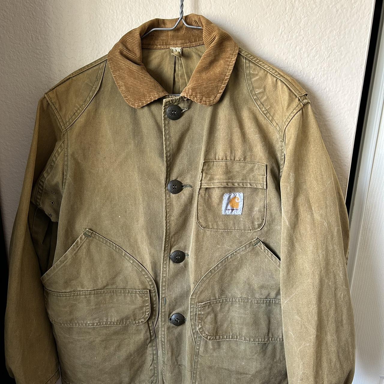 Carhartt Men's Brown and Tan Jacket | Depop