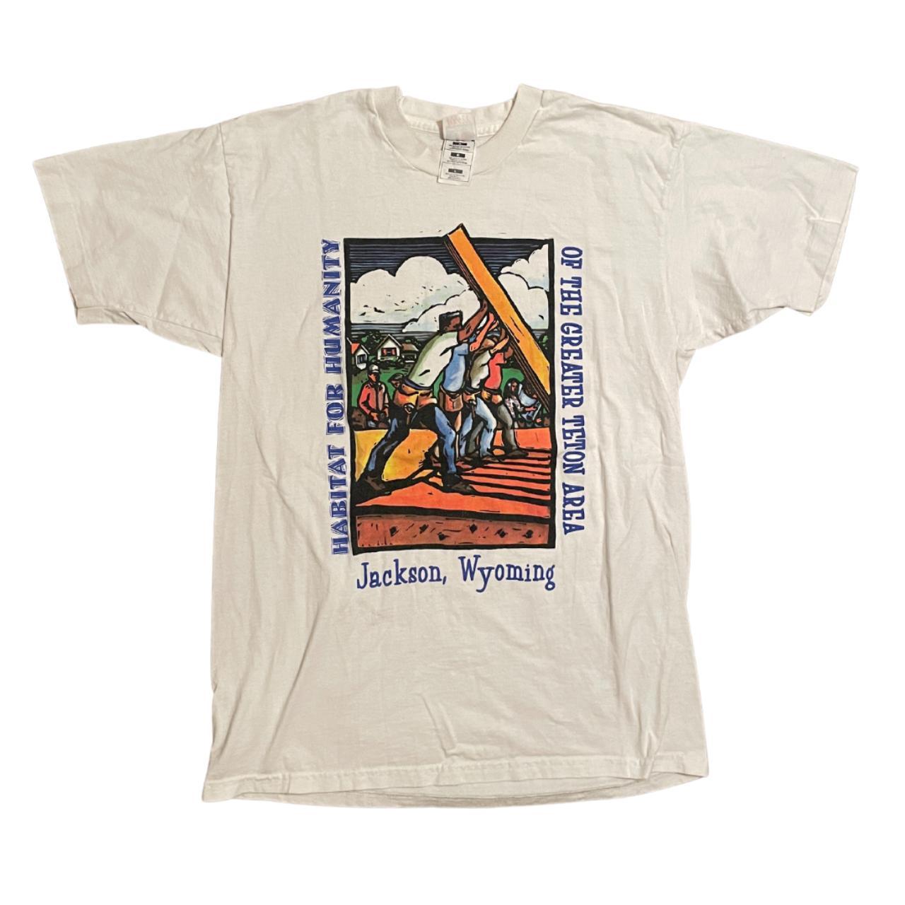 vintage "habitat for humanity jackson, wyoming" tee... Depop