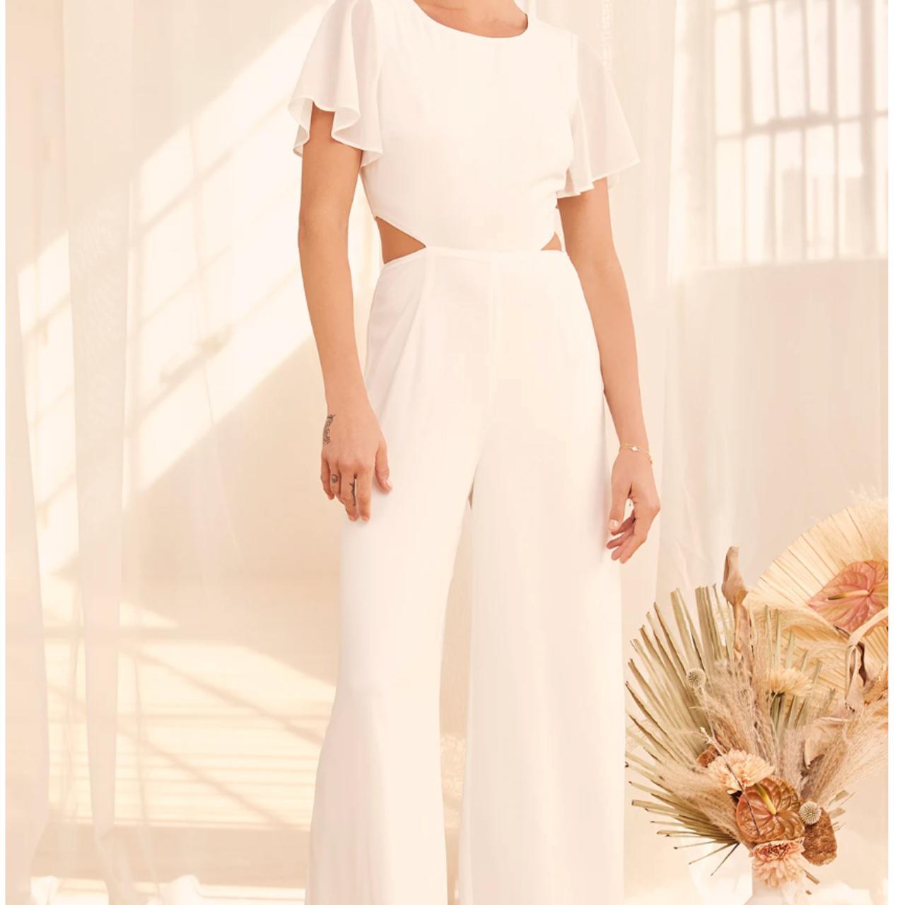 White jumpsuit hotsell rehearsal dinner