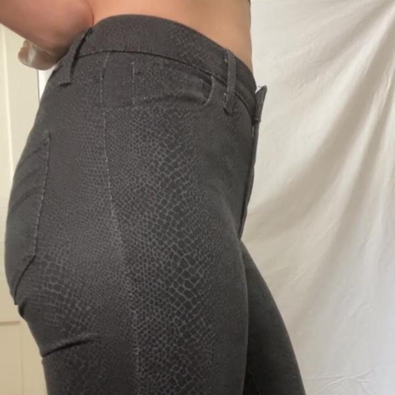 High waisted black Levis jeans with black snake skin Depop