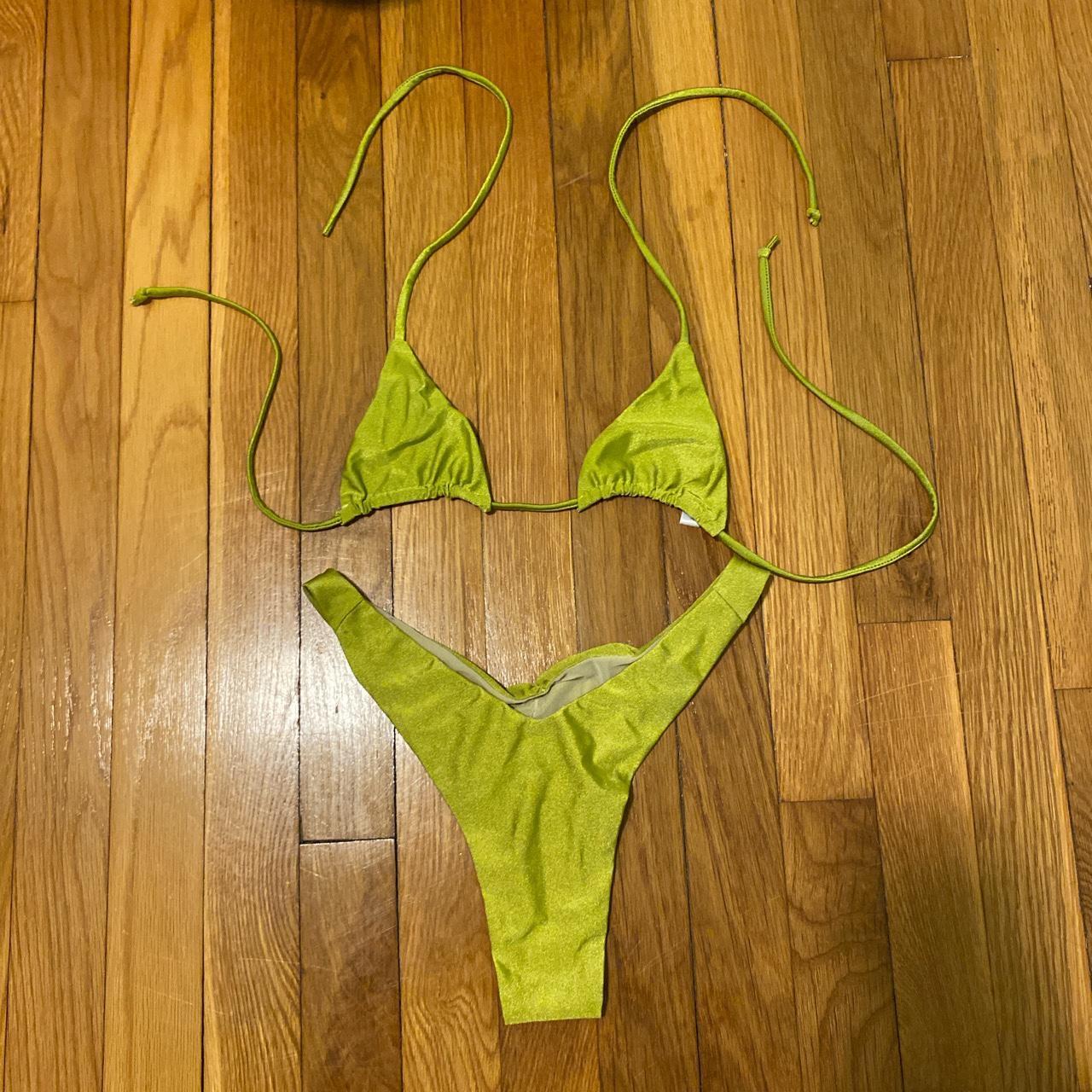 Frankies Bikinis Women's Green Bikinisandtankinisets Depop