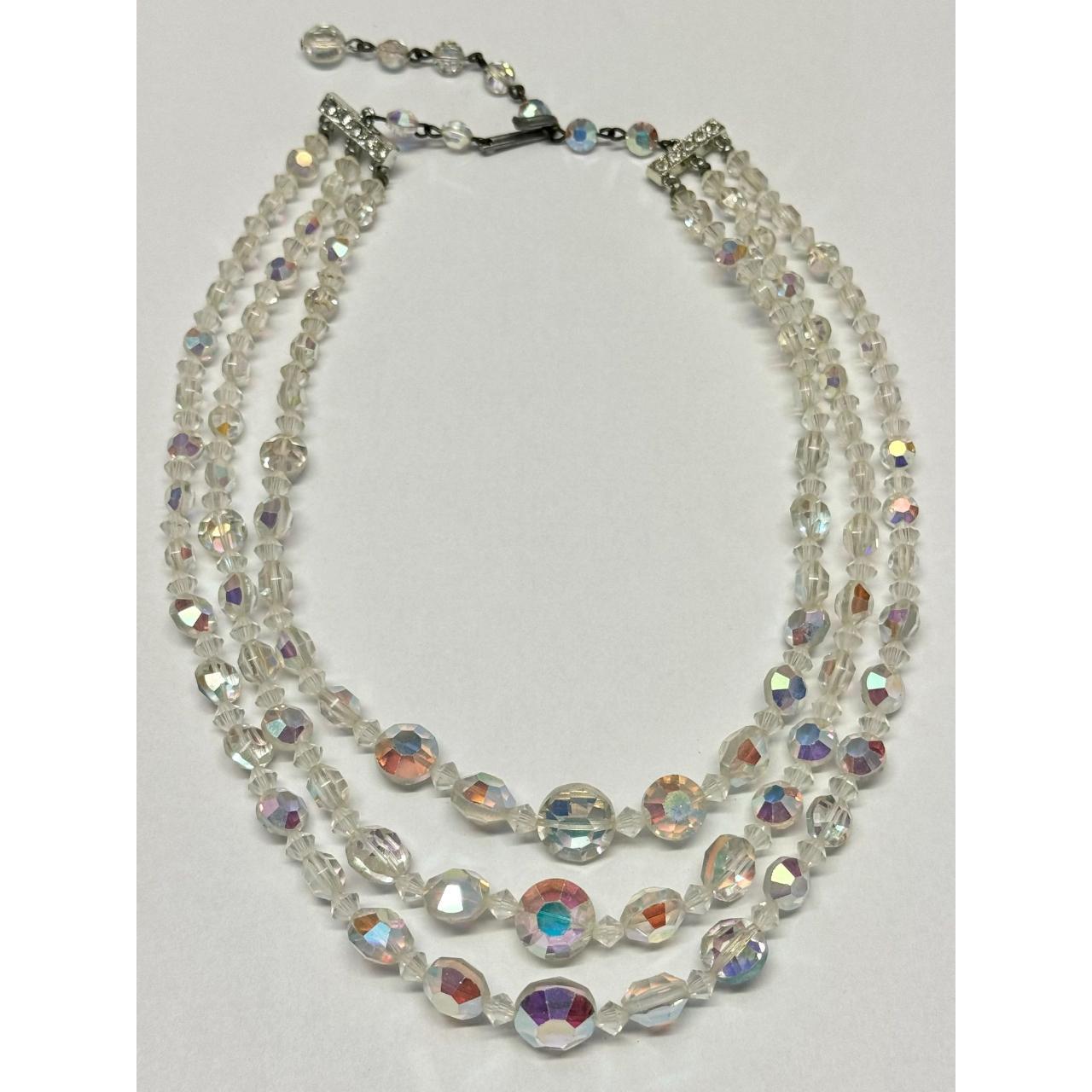 Vintage Faceted Crystal on sale Necklace