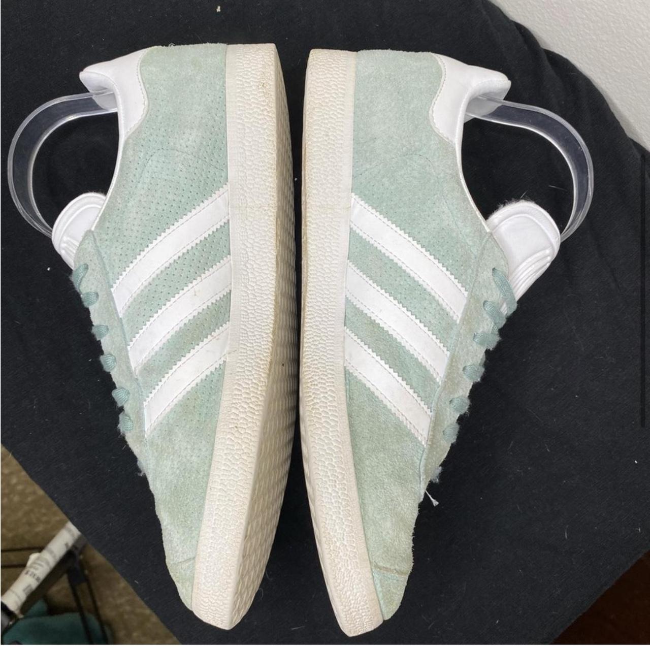 Adidas Originals Women's Green and White Trainers | Depop