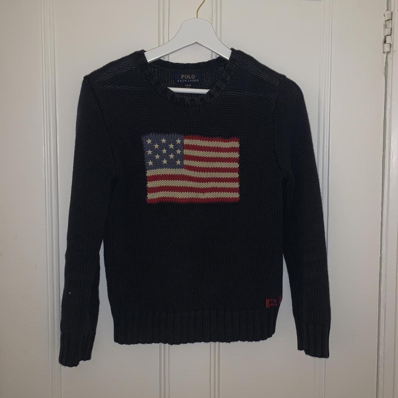 Ralph Lauren flag jumper - size M - while it says... - Depop