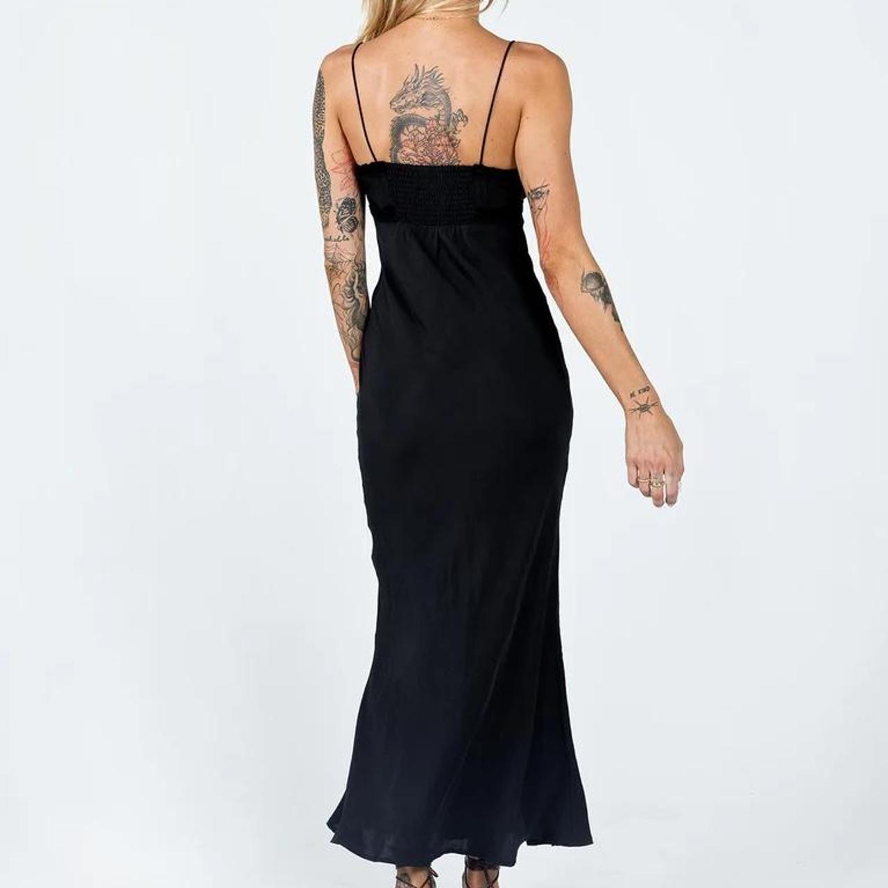 Princess Polly Emily Maxi Dress Black Size 0 Tag cut Depop