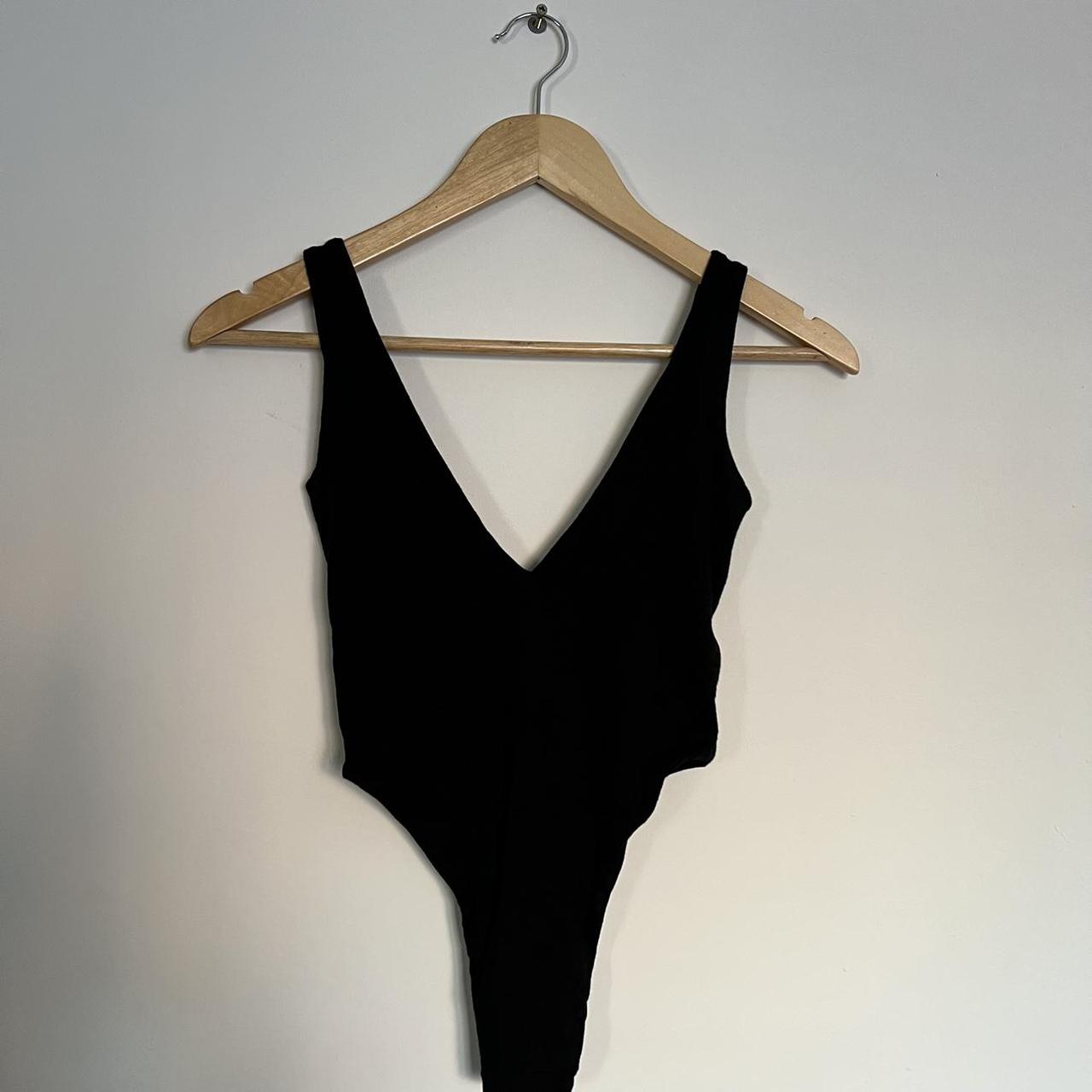 Oh Polly Women's Black Bodysuit | Depop