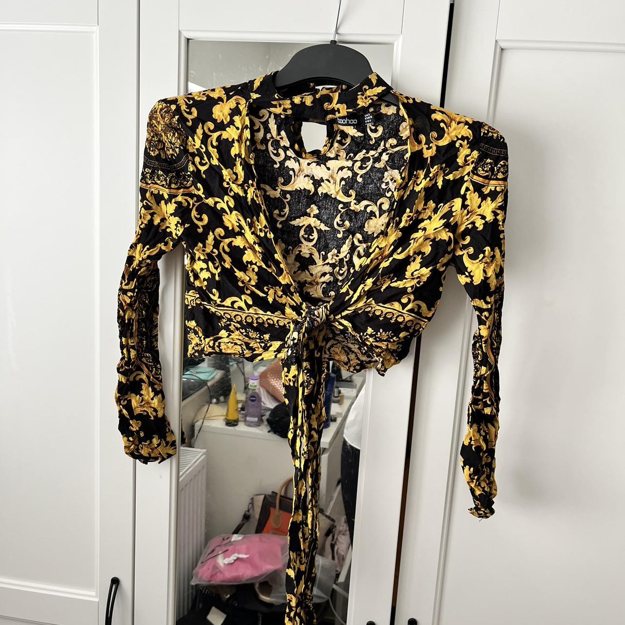 Boohoo plunge high neck crop top size 8 £7 plus... Depop