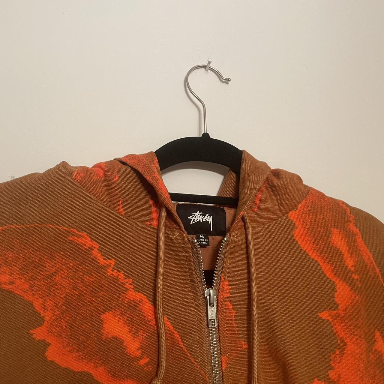2025 お歳暮【公式】 - 人気ブランド Work Canvas Printed Stüssy Jacket Depop | Orange with ジャケット・アウター