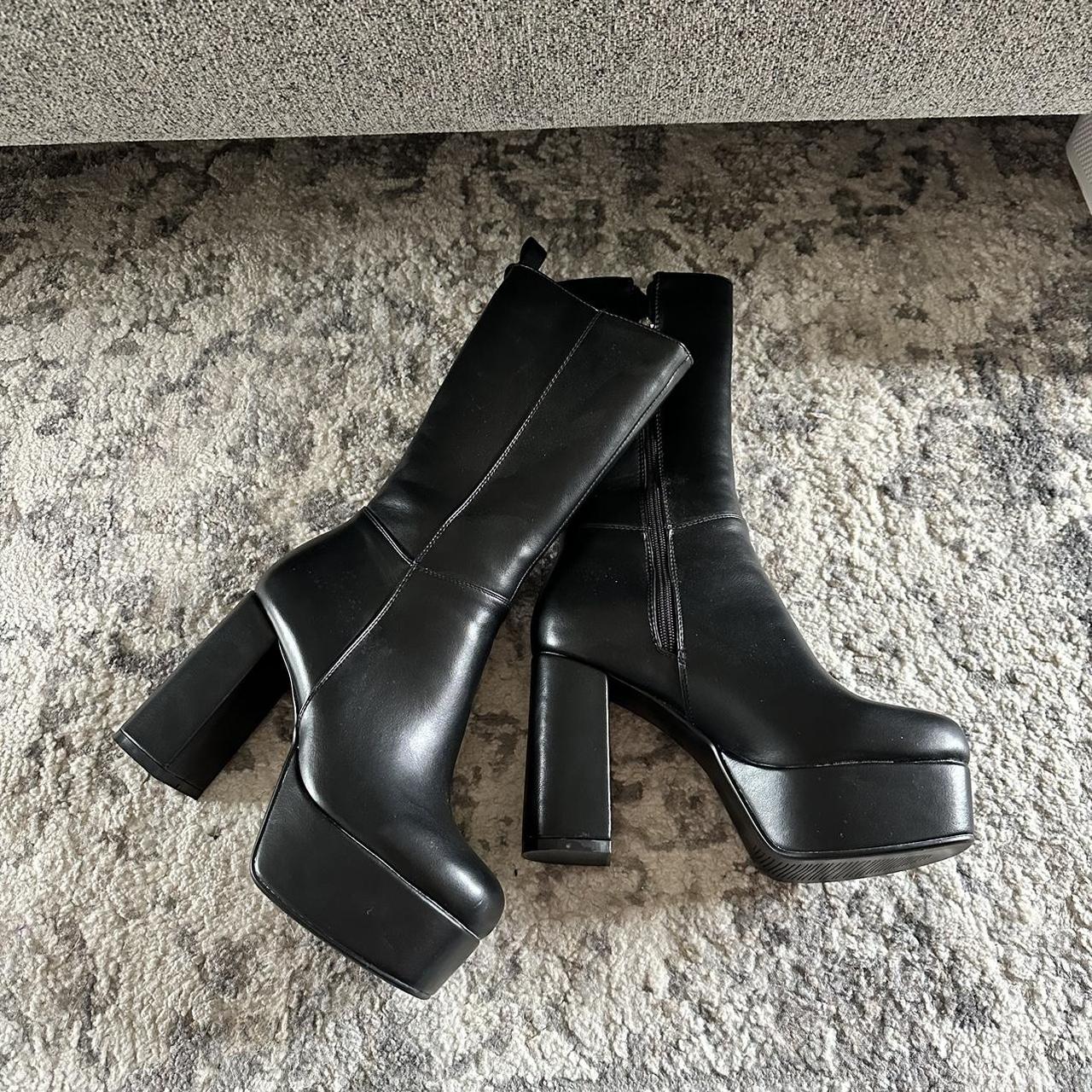 LaModa platform square toe boots 🖤 Literally bought... - Depop