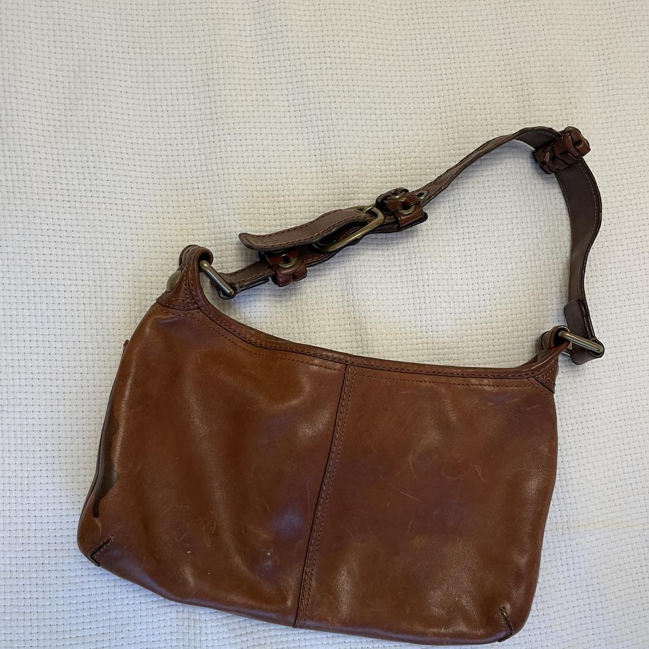 Vintage brown leather coach purse So unique and... - Depop