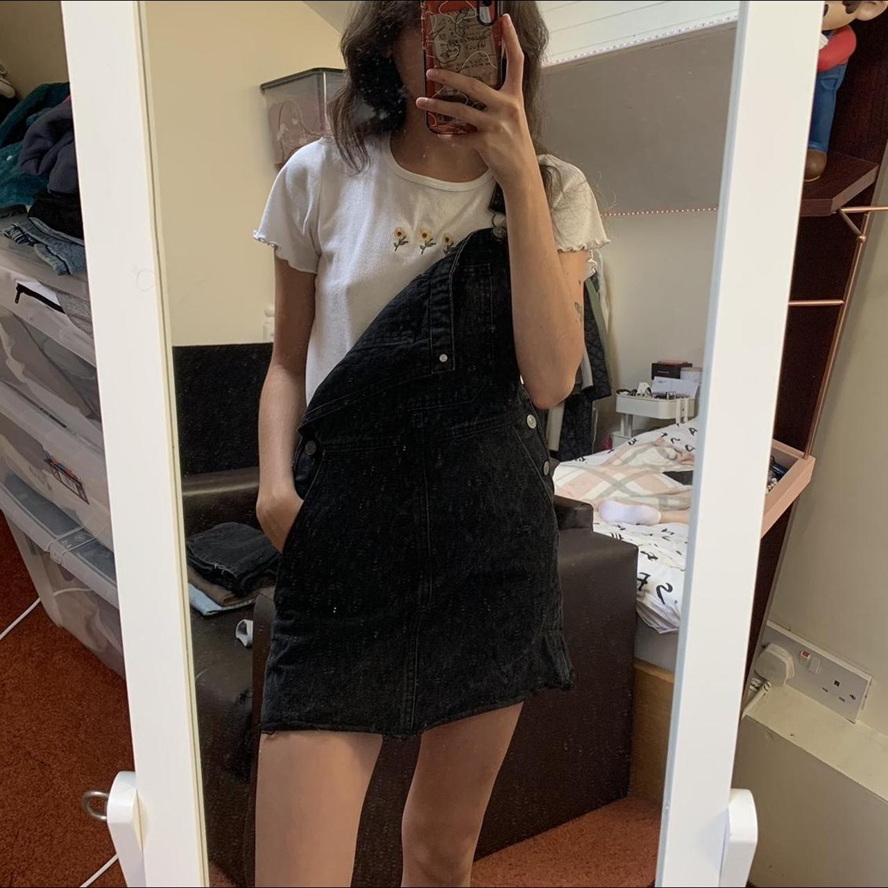 Black dungaree dress from Bershka. Only worn a