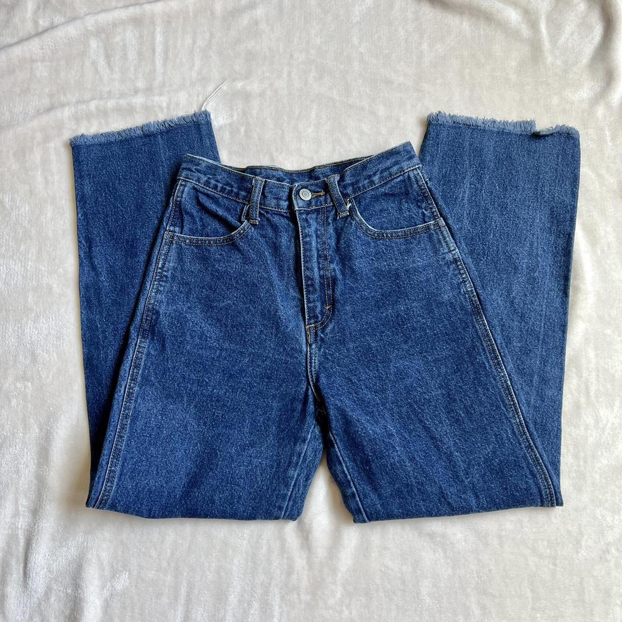 Brandy Melville blue denim jeans, distressed cut