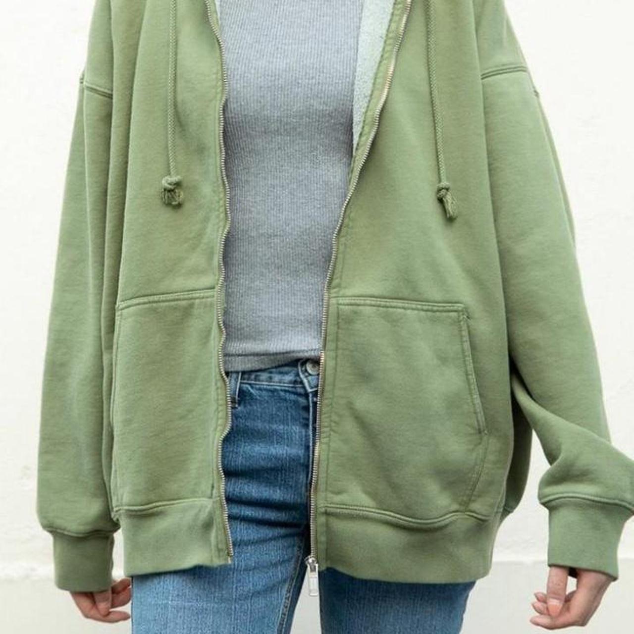 Matcha green brandy Melville Carla hoodie Worn a