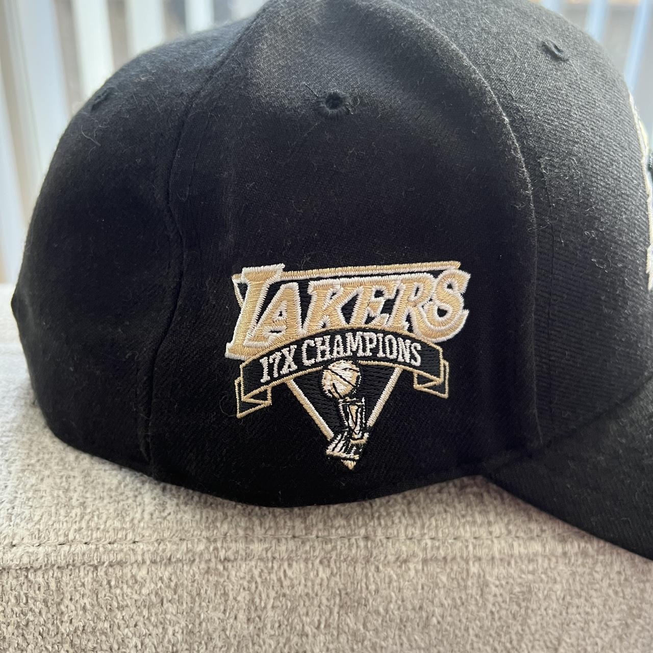  '47 Los Angeles Lakers Black Metallic MVP Adjustable Black Hat  : Sports & Outdoors