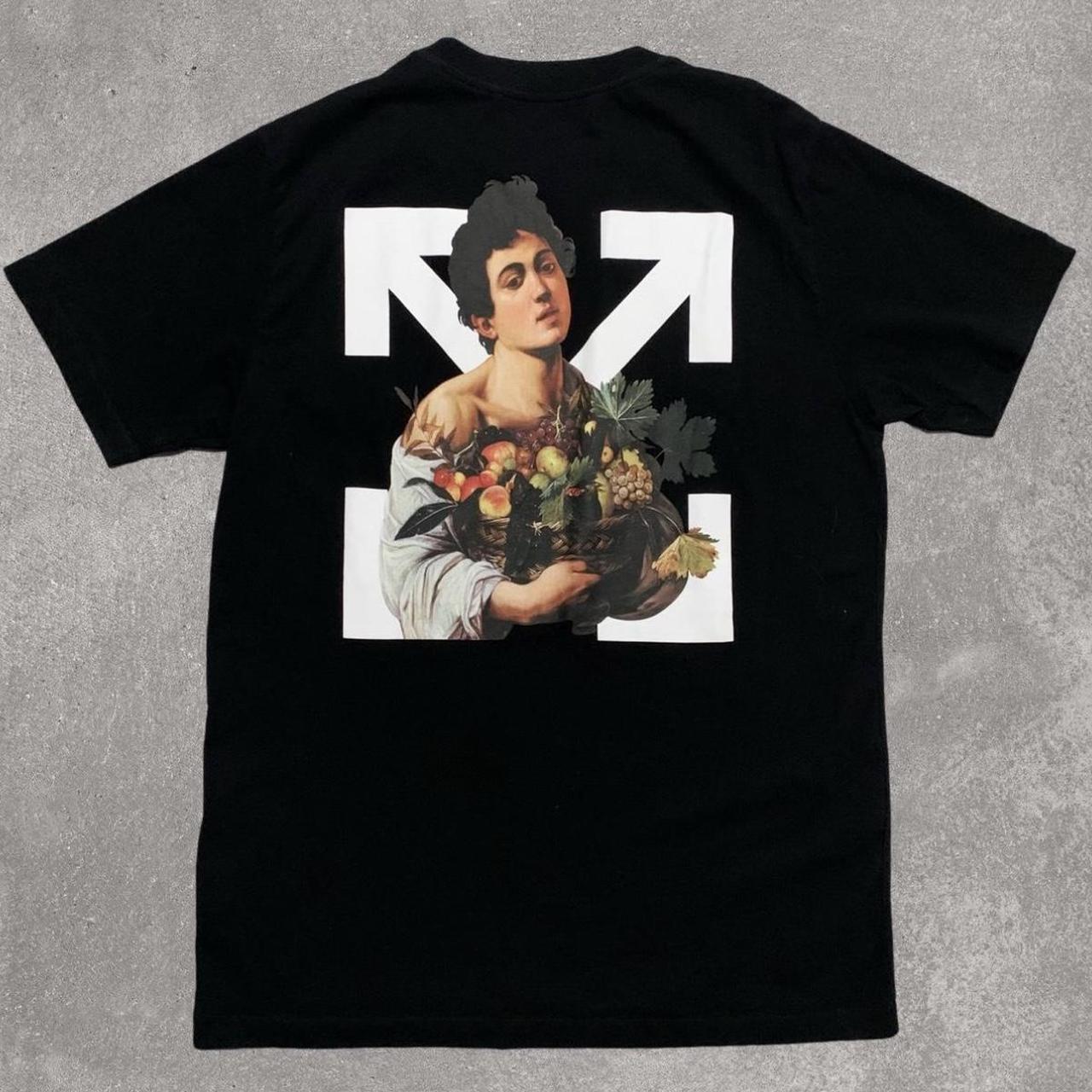 Off White XL Caravaggio Boy Arrow Black Tee Virgil Depop