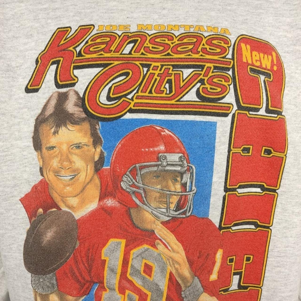 Real Vintage 1990s Joe Montana Kansas City Chiefs - Depop