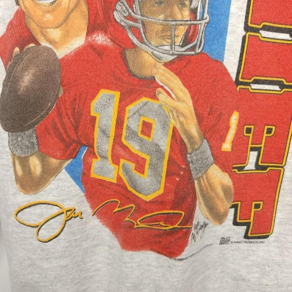 Real Vintage 1990s Joe Montana Kansas City Chiefs - Depop