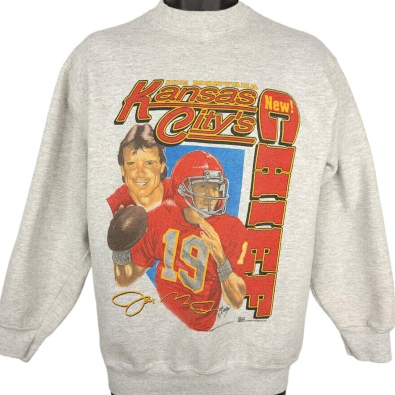 Real Vintage 1990s Joe Montana Kansas City Chiefs - Depop