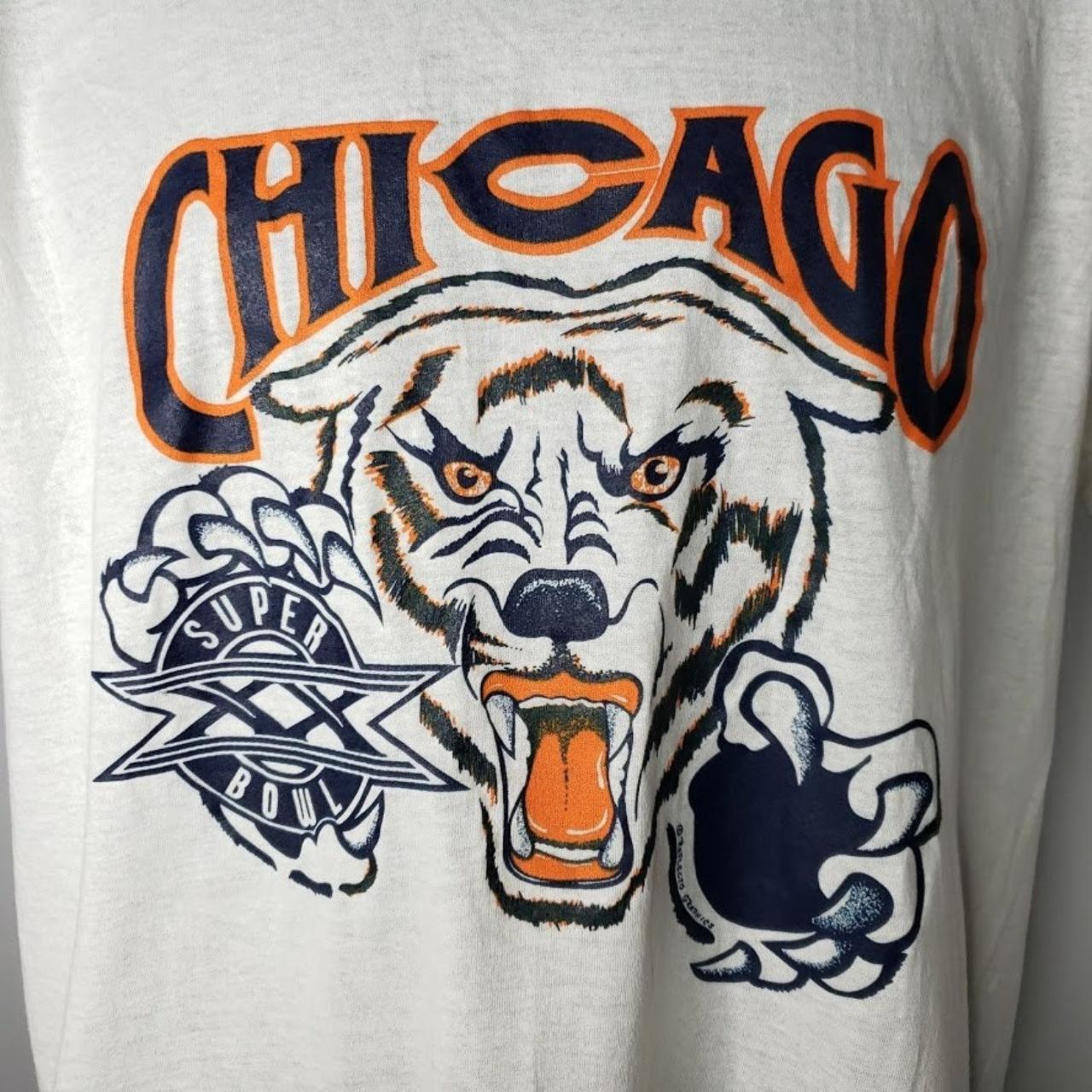 Vintage 1986 Superbowl XX Chicago Bears T-Shirt Screen Stars Tee 80s