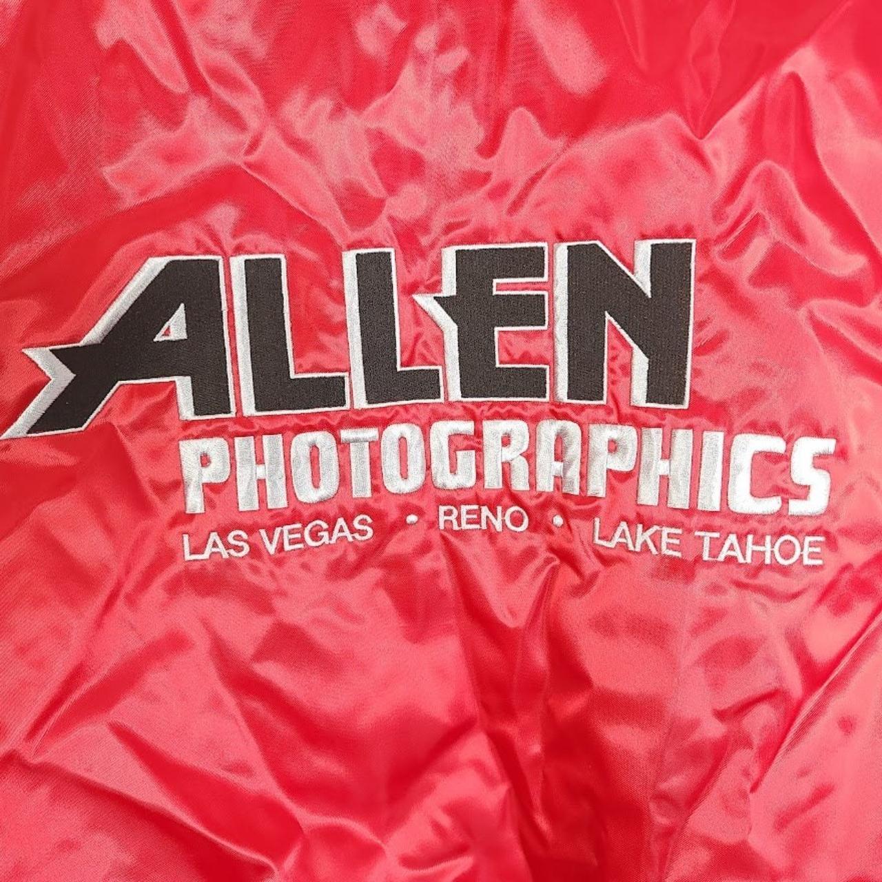 Allen Photographics Satin Bomber outlet Jacket Vintage 80s Rainbow Made In USA Medium