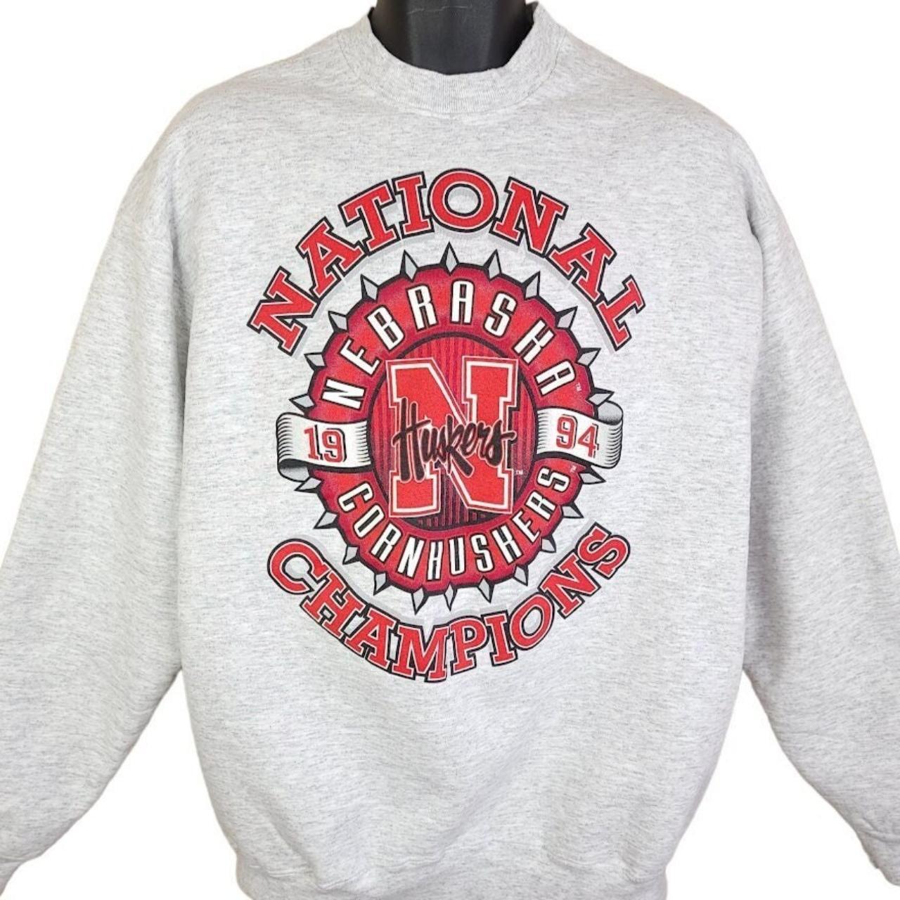 Vintage 90S Nebraska Huskers Football Crewneck Sweatshirt