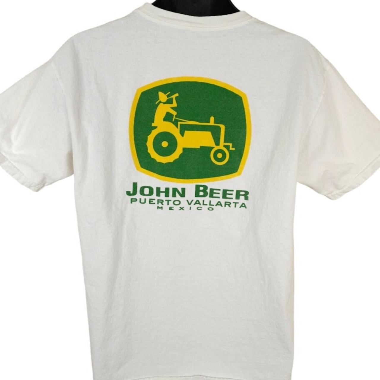 Vintage John Beer T Shirt Mens Size Large Y2K Puerto Depop