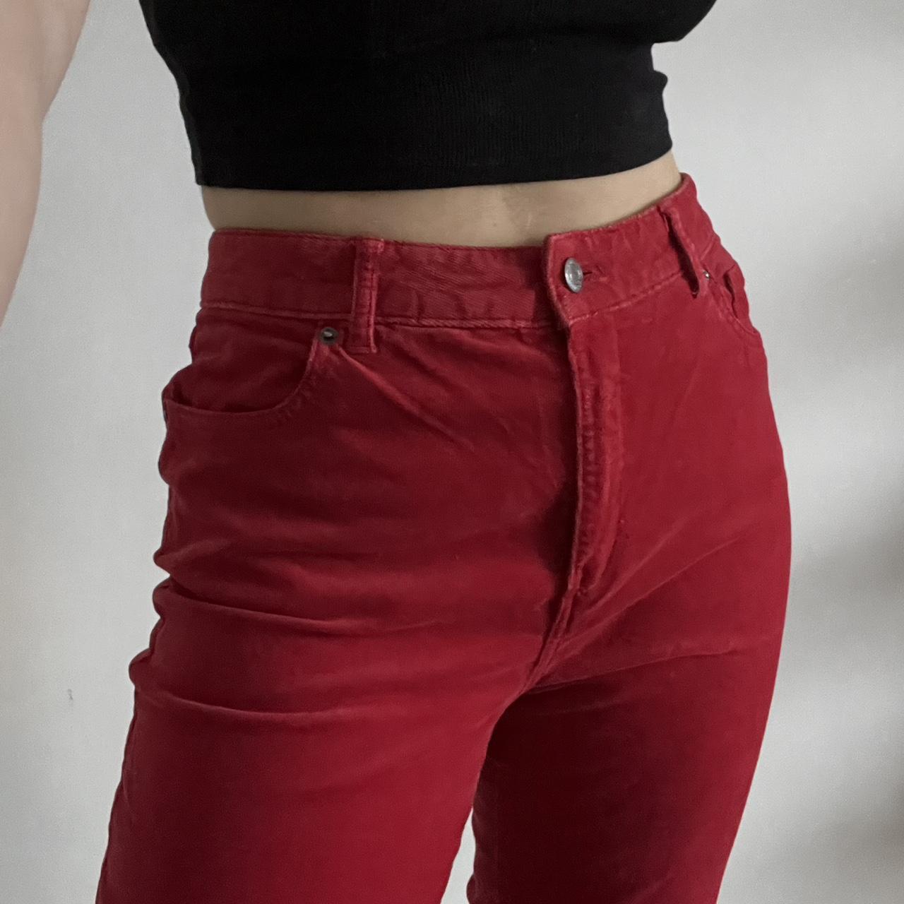 UYOO Cargo Jeans for Women Office women's straight trousers Spring and  autumn bottoms Women's classic work clothes Slim wine red corduroy trousers  (Color : Black, Size : 5XL) : Buy Online at