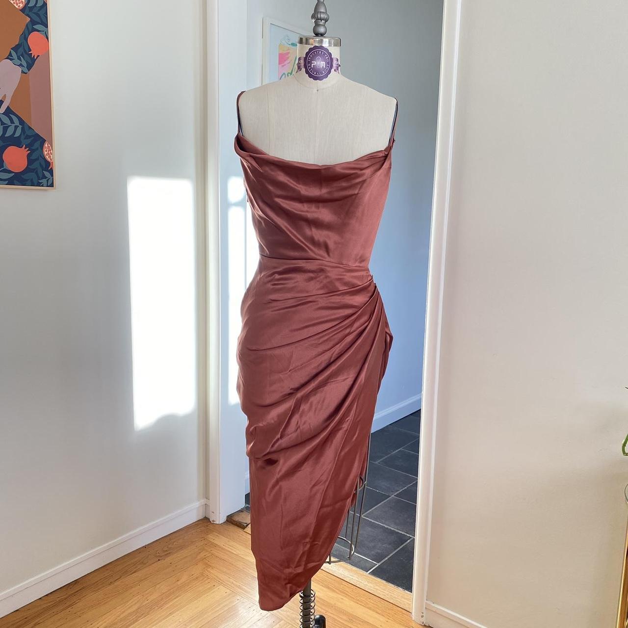 REVA CORSET DRESS BY HOUSE OF CB// wine colored,... - Depop